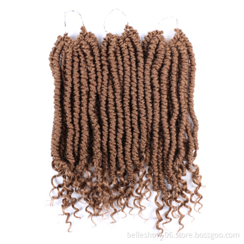 Hot sell 12inch pre twisted crochet senegalese twist braids hair with curly ends